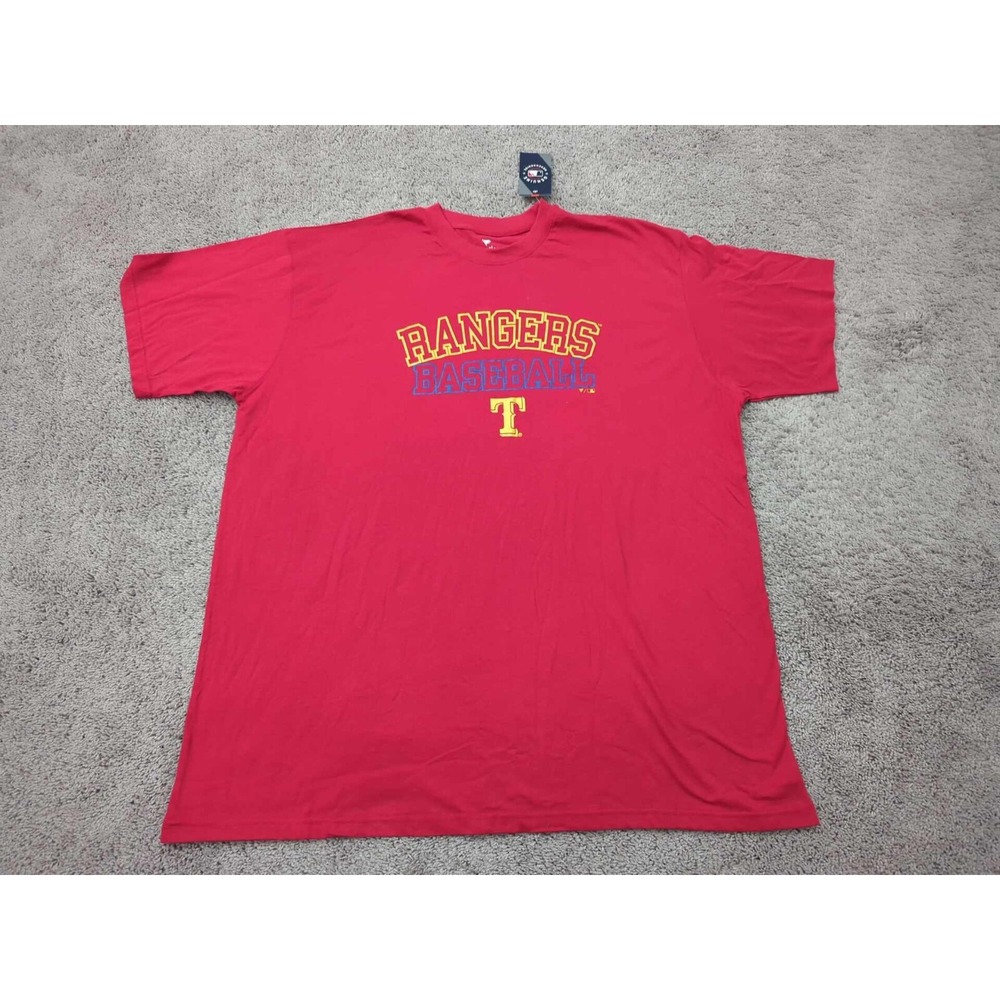 Texas Rangers T Shirt Mens 4XL MLB Baseball Fanatics 100% Cotton Red